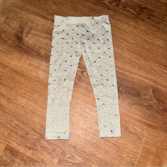 NWT Carter's 2T Toddler Girl White Bear Sherpa Hoodie & Gray Gold Heart Leggings - Picture 8 of 16